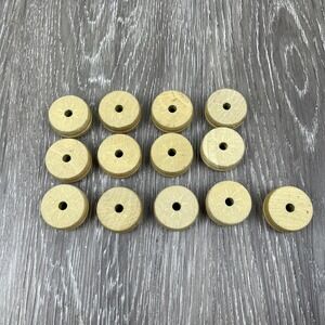 Tinker Toys Wooden Smooth Grooved‎ 13 Wheels